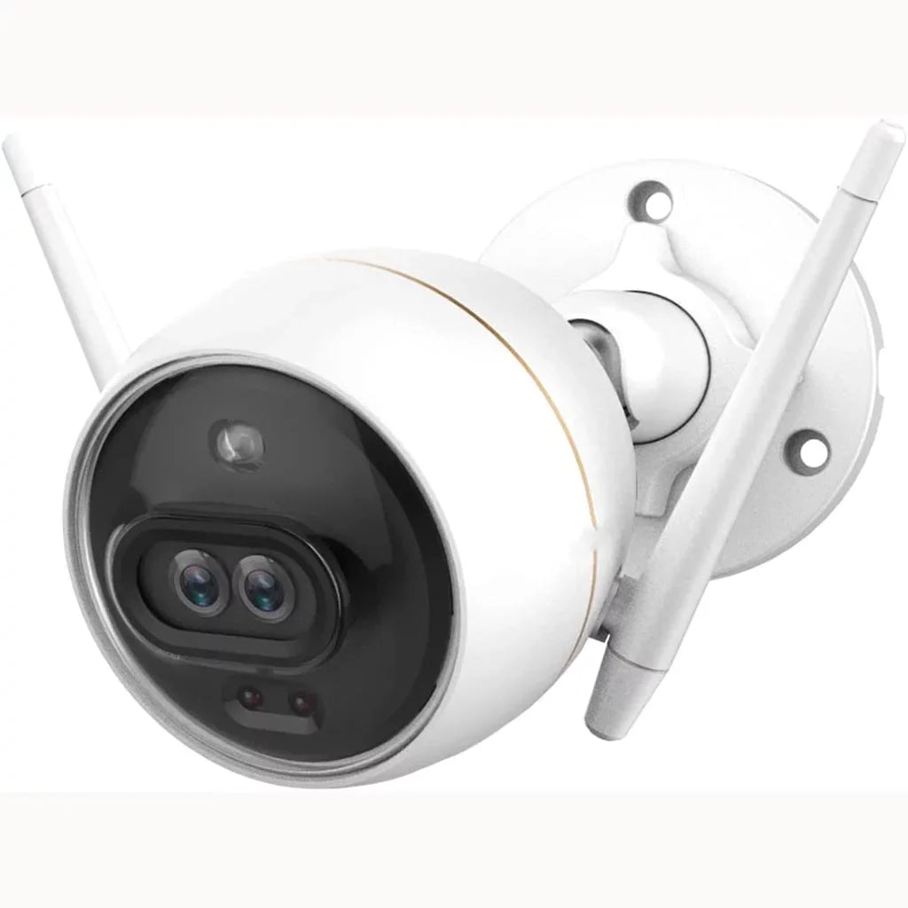 Outdoor Security Camera Dual Lens 1080P, Excellent Color Night Vision, Active Light & Siren Alarm with  Motion Detection, Weather Proof, Two-way Talk, the First Dual Lens Security Camera()