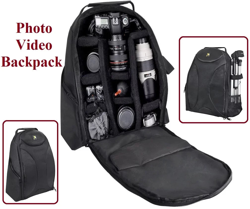 Large Backpack Case Camera Bag For Sony Canon Samsung Nikon Panasonic Pentax Camera Camcorder