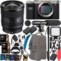 Sony a7C Mirrorless Full Frame Camera Body with Sony  20mm .8  Lens  Silver / Bundle with Deco Gear Photography Backpack Case , Software and Accessories
