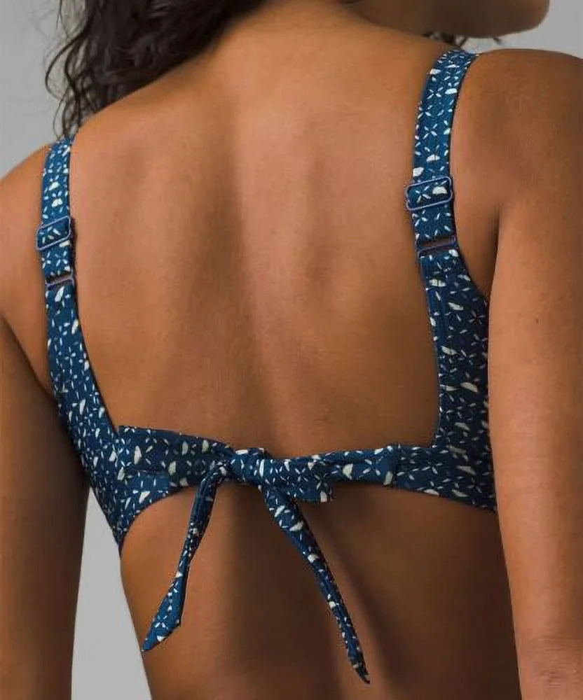 prAna Abella Size Small () 34 -Cup Underwire Bikini Top Deep Indigo Cha Cha