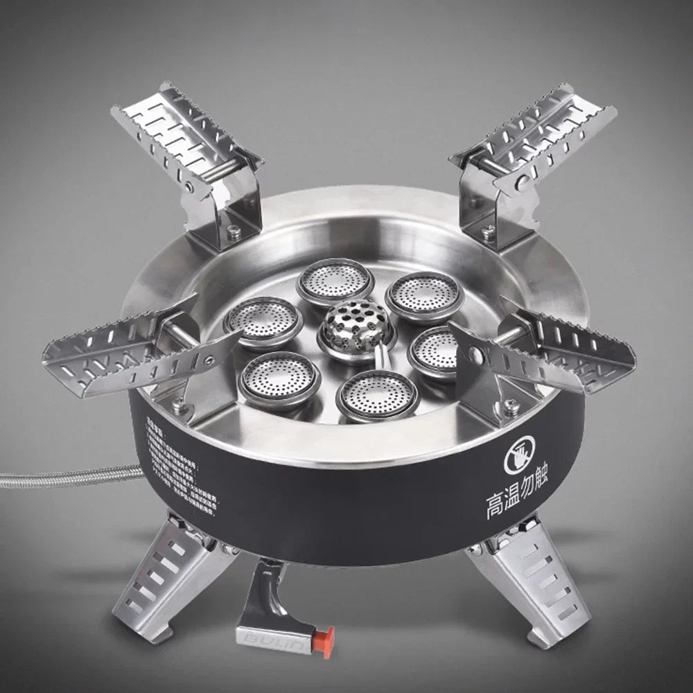 ammoon High  Camping Stove, 18000W Piezo Ignition Gas Stove, Windproof Backpacking Stove, Fishing Hiking Traveling