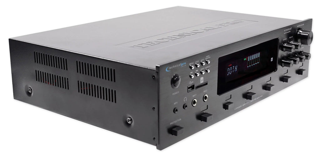 Technical Pro 6000w 6-Zone Home Theater Bluetooth Receiver+(6) Wall Speakers