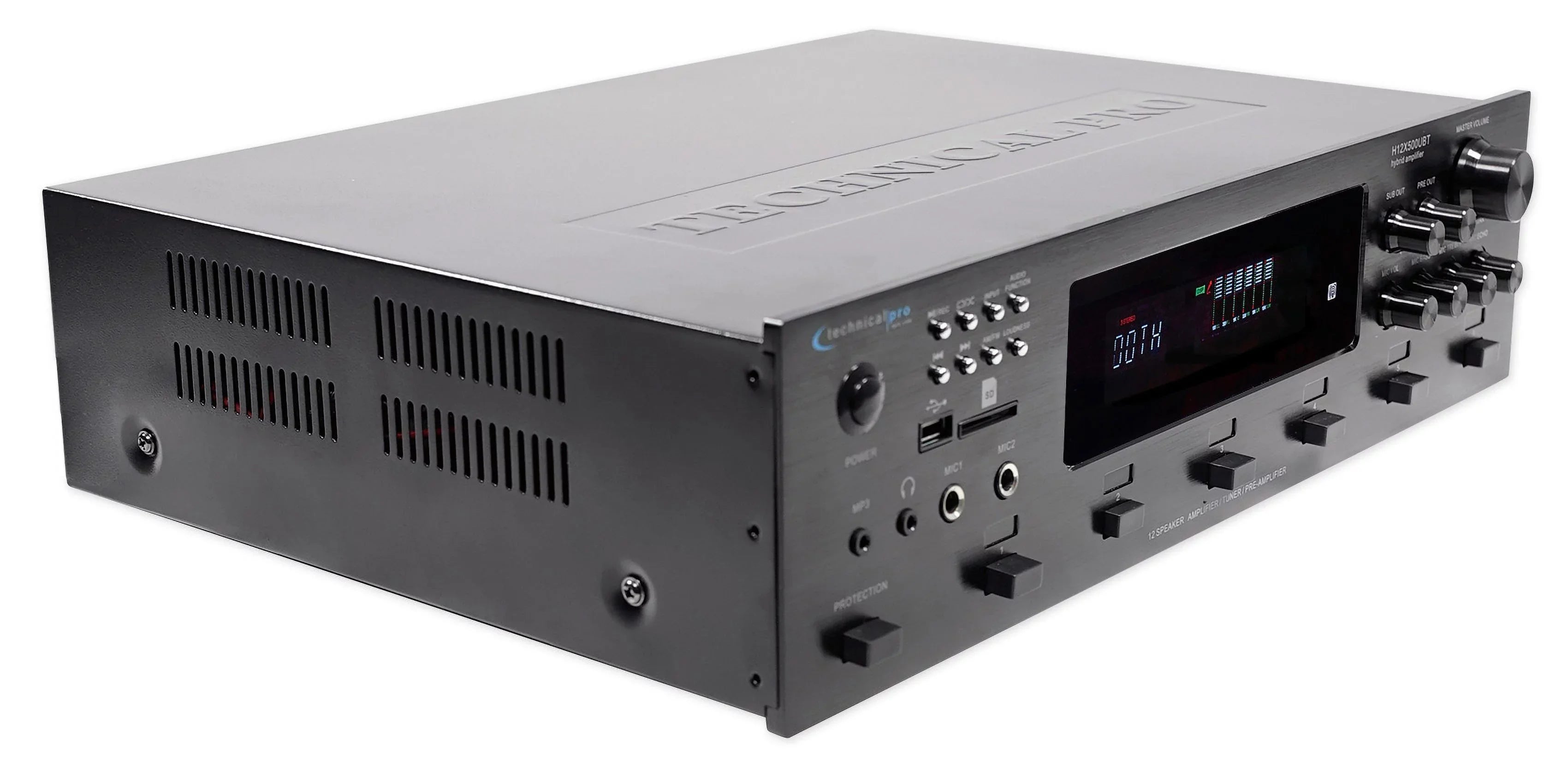 Technical Pro 6000w 6-Zone Home Theater Bluetooth Receiver+(6) Wall Speakers