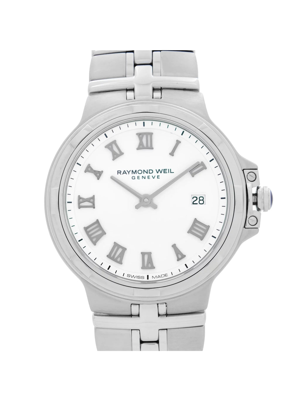 Raymond Weil Parsifal Steel White Roman Dial Quartz Ladies Watch 5180--00300
