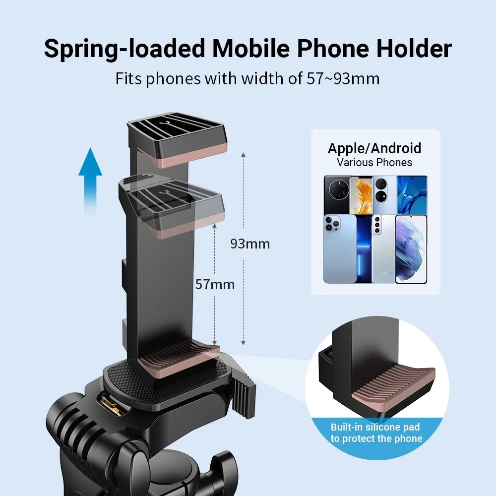 Selfie Stick Tripod Stand Aluminum Alloy 180cm for  Smartphone Camera
