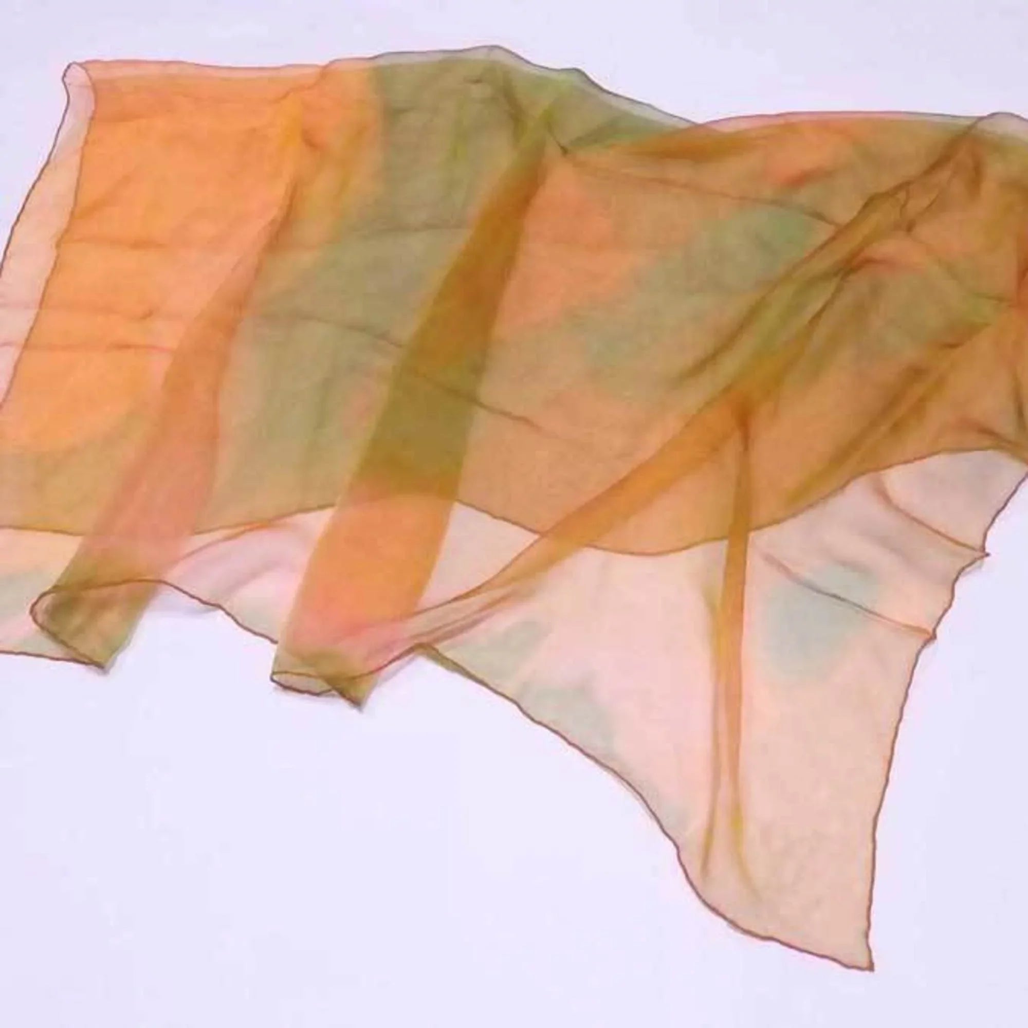 Pre-Owned Louis Vuitton Scarf  Logo Orange x Yellow Green 100% Silk Women's (Good)