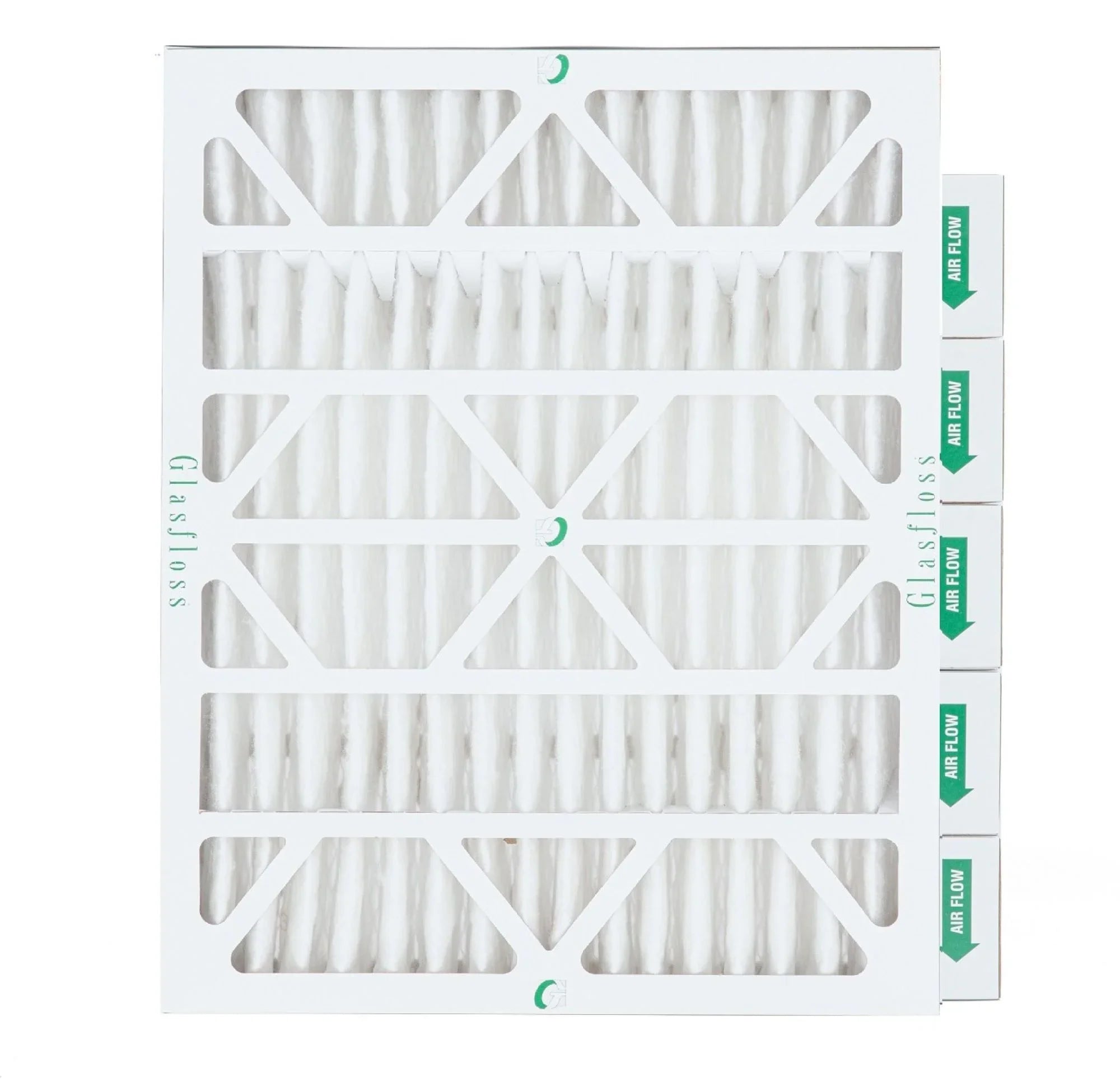 6 Pack of 16x20x4  13 Pleated 4" Inch Air Filters by Glasfloss. Actual Size: 15-1/2 x 19-1/2 x 3-3/4