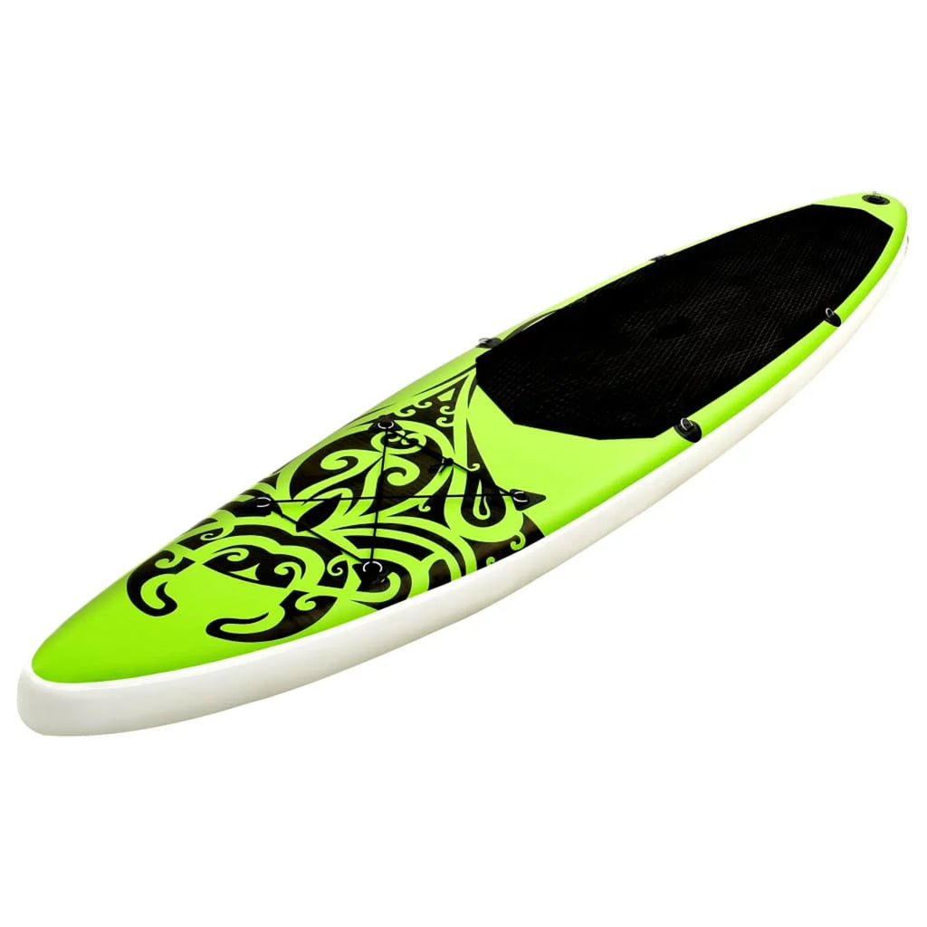 Carevas Inflatable Paddleboard Set 126"x29.9"x5.9" Green
