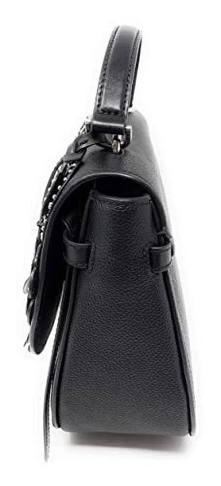Michael Kors Cassie Large Th Satchel Leather Handbag Bag, Black/Floral