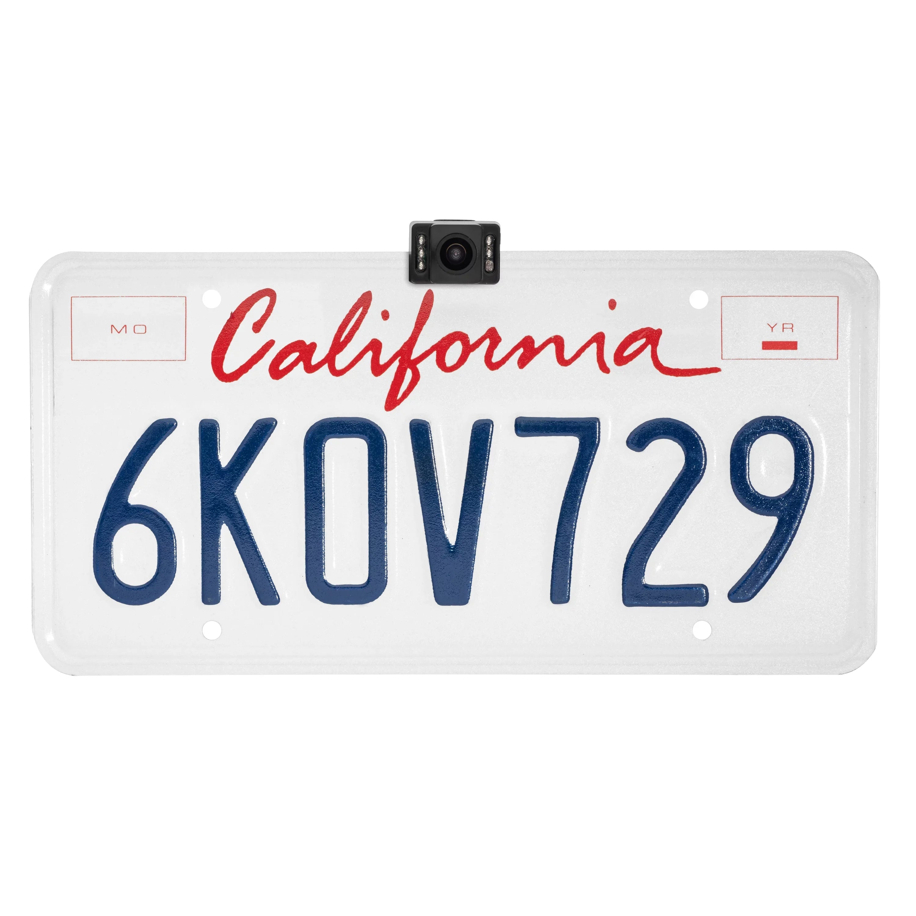'- Concealed License Plate Backup Camera with Night Vision and Guide Parking Lines (Black)