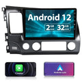 Awesafe 10 Inch Car Stereo Radio for Honda Civic 2006-2011, Android 12 with Apple Carplay,Android Auto Steering Wheel Control
