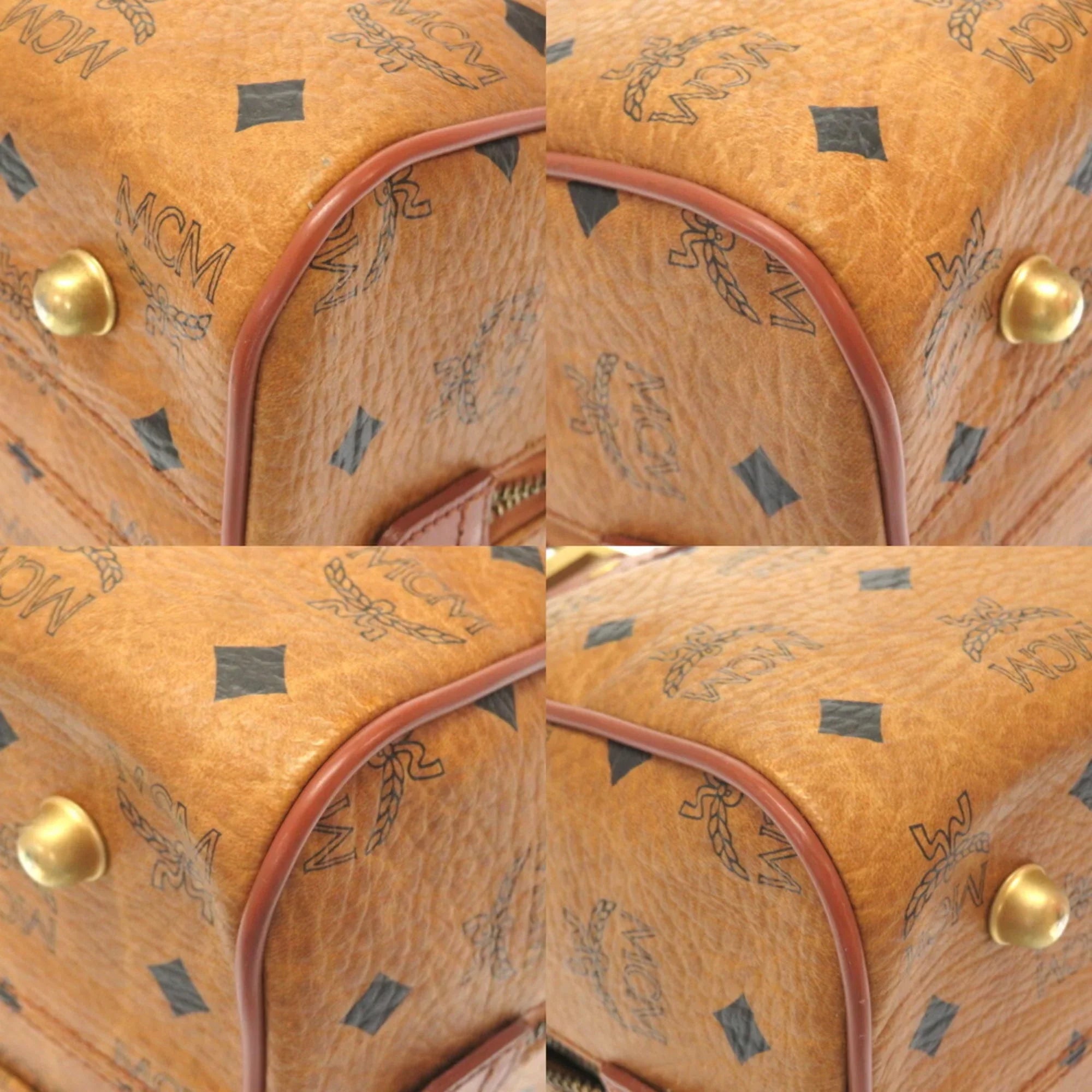 Visetos Brown Canvas Handbag (Pre-Owned)