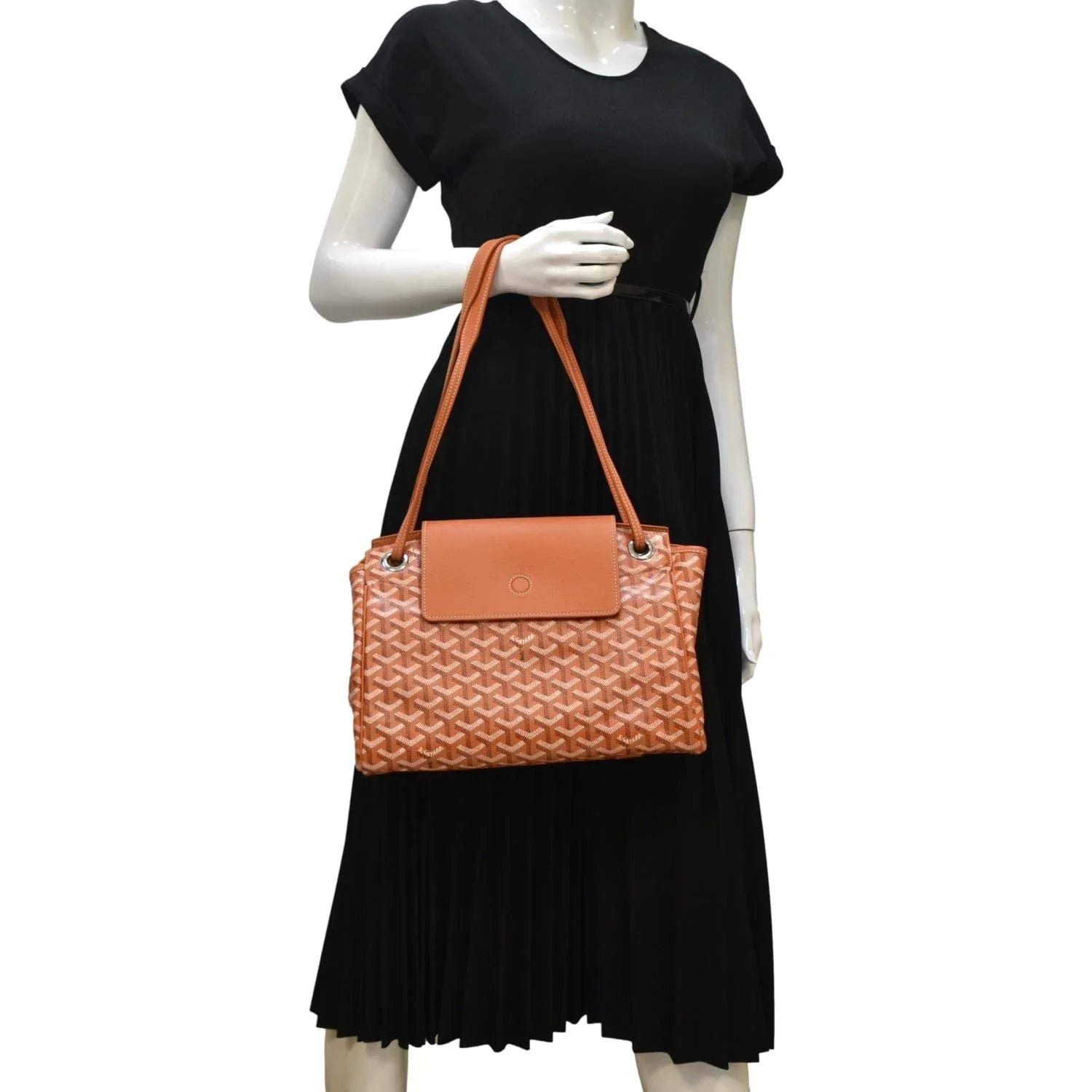 Pre-owned  Rouette Soft Canvas Shoulder Bag Orange