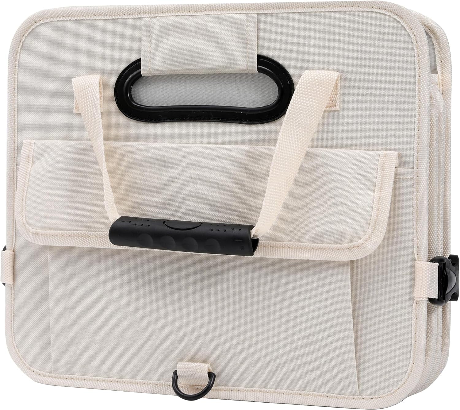 Glamor  Car Trunk Organizer with Lid Car Storage Organizer Collapsible Multi Compartment Adjustable Straps Car Organizer for , Truck, Sedan(Beige)