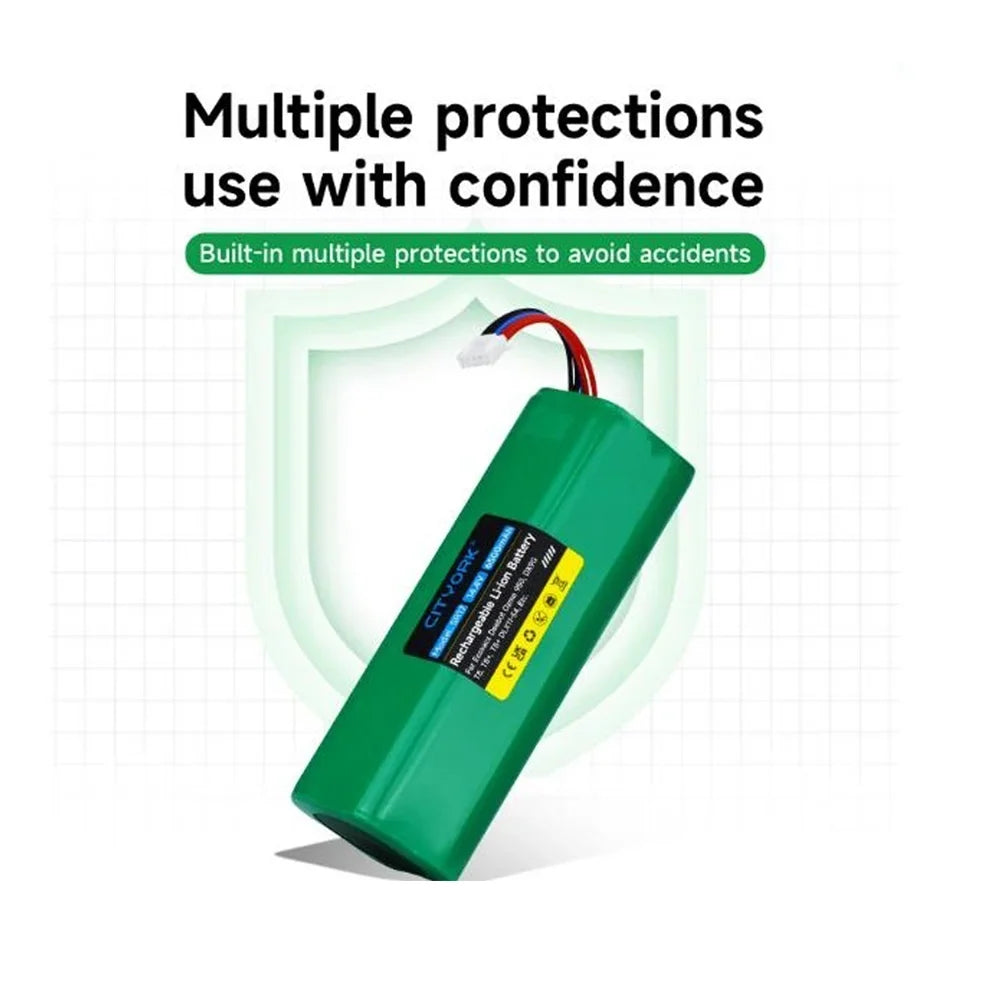 Robot Vacuum Cleaner Li-ion Battery Sweeping Mopping Rechargeable Battery Replacement For Ecovacs Deebot  Ozmo    950    -54-14.8V 6200mAh