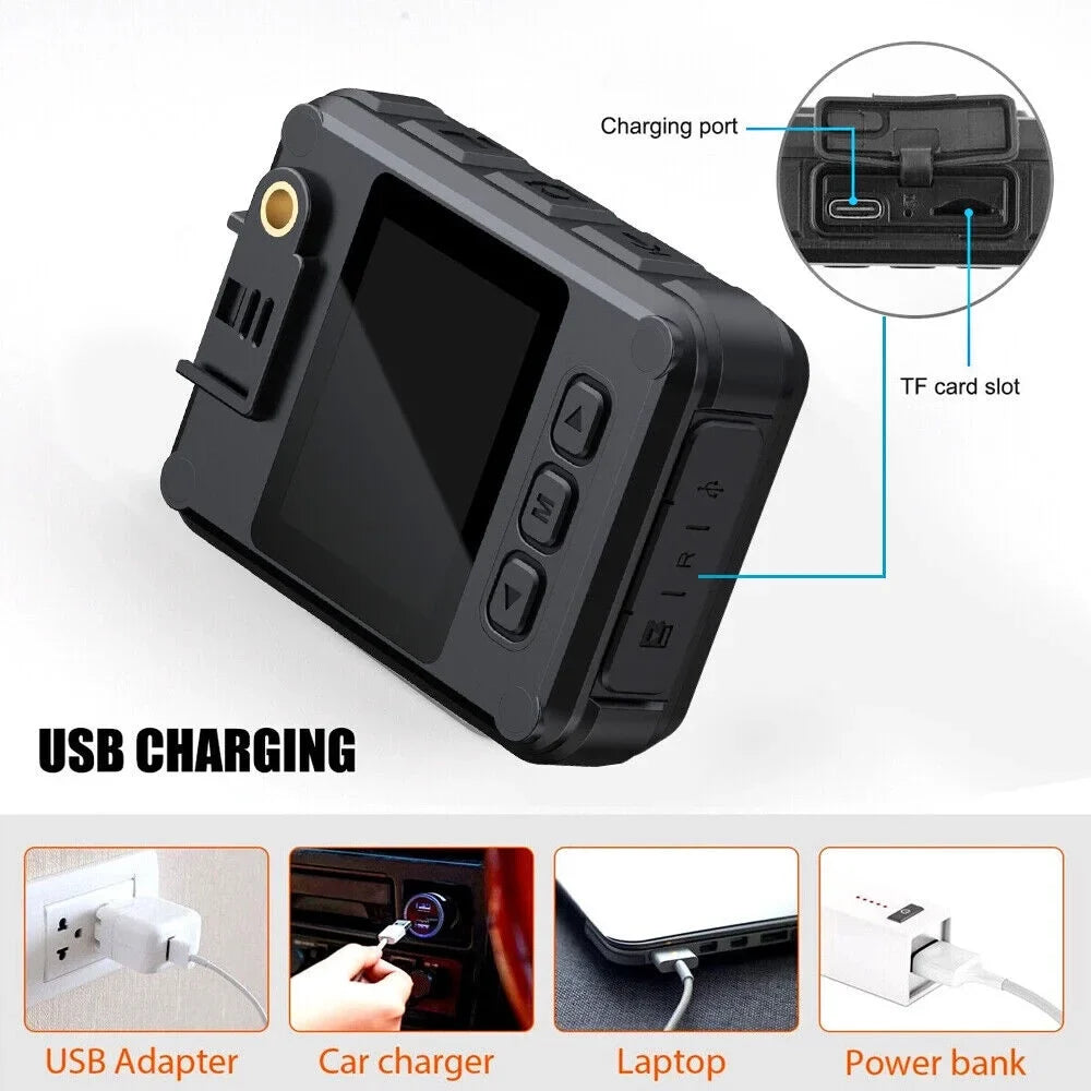 Police Body Camera - Mini Camcorder with 1080P Audio Video  and  Night Vision