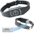 "Adrenal Insufficiency"  Medical Alert  Bracelet for Men and Women