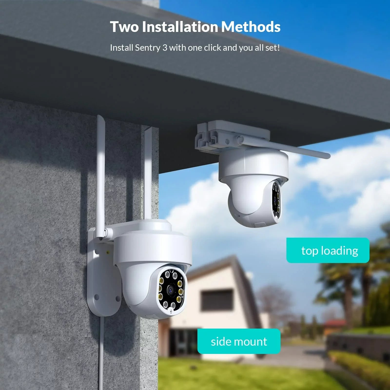 Security Camera Wireless WiFi, Netvue 360°  WiFi Surveillance Cameras for Home Security System – 2.4GHz WiFi Only