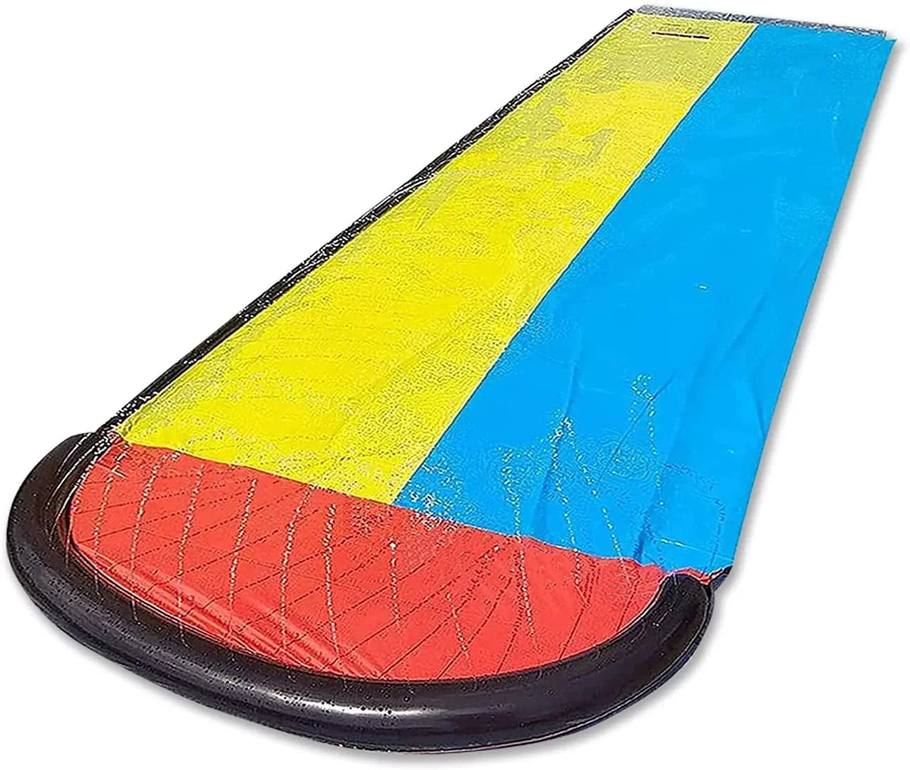 Narcisur 15.5ft Inflatable Water Slide with Two Crash Pad and Sprinklers, Dual Racing Lanes for Backyard