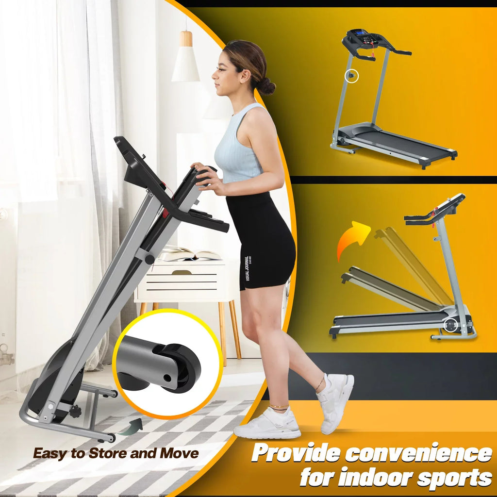 Folding Treadmill Ideal for Small Apartments Perfect for Home and Gym Use