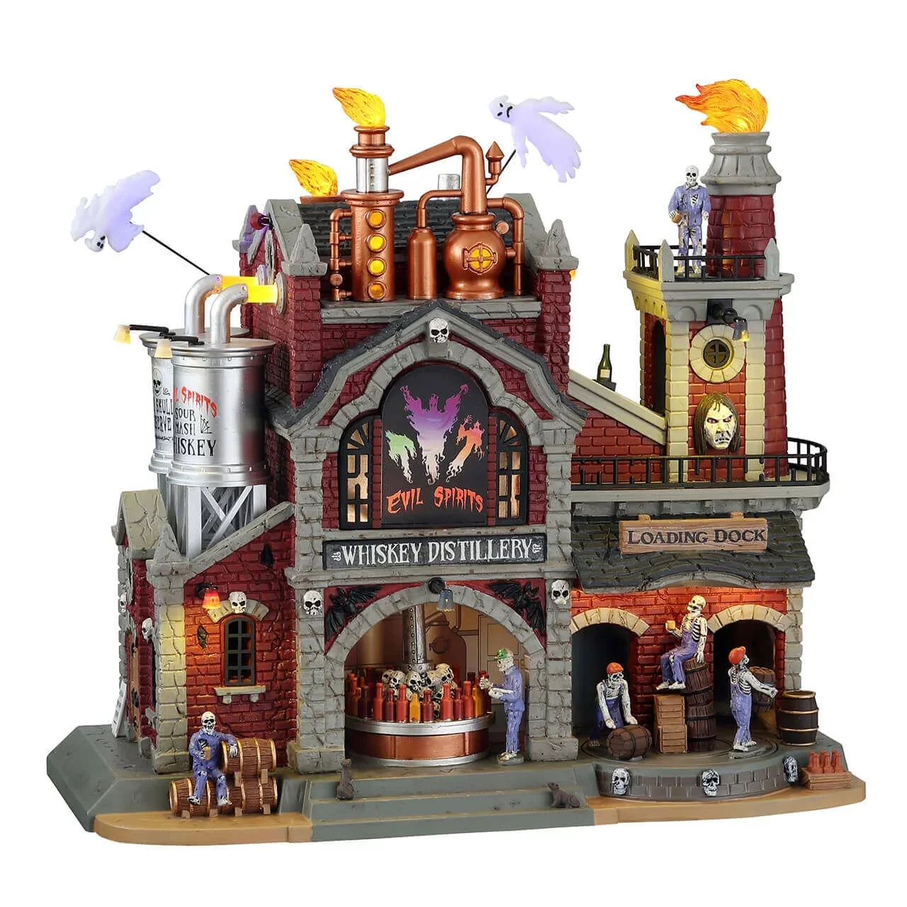 Lemax Village Collection Evil Spirits Whiskey Distillery, With 4.5V Adaptor #15723