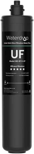 Waterdrop -- Water Filter, Replacement 15UA- Under Sink Water Filtration System, 0.01 Micron, 16000 Gallons High Capacity