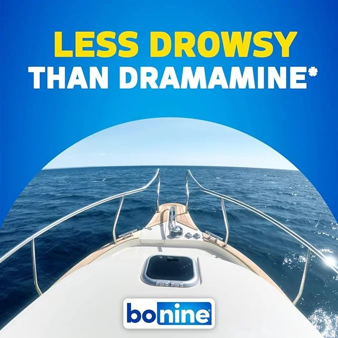 Bonine Chewable Tablets for Motion Sickness, Raspberry 16 ea (Pack of 3)