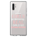 DistinctInk Clear Shockproof Hybrid Case for Galaxy Note 10  (6.8" Screen) -  Bumper Acrylic Back Tempered Glass Screen Protector - Real Girls Go Scuba Diving