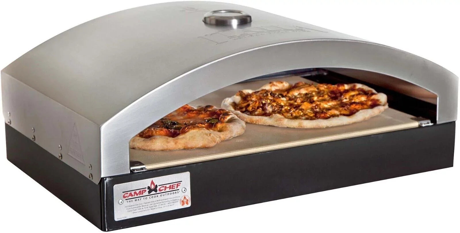 Camp Chef Artisan Outdoor Pizza Oven 24" Dual Burner, Ceramic Pizza Stone