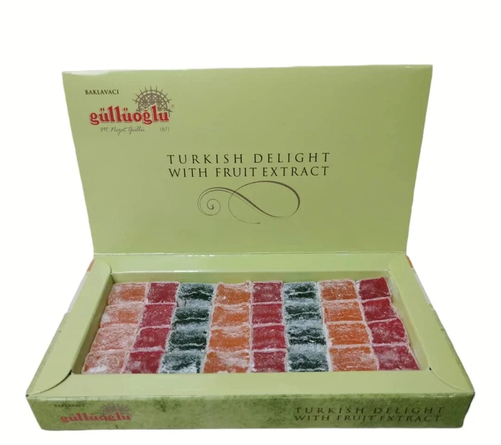 Gulluoglu Turkish Delight Assorted Flavors, 6 Pack (8.8 oz - 250 gr Each), daily fresh shipment from Istanbul/Turkey