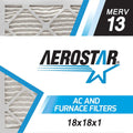 Aerostar Pleated Air Filter,  13, 18x18x1, Pack of 6, Made in the
