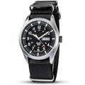 Military Watches for Men Tactical Wrist Watch, Waterproof Outdoor Sport Field Black Mens Analog Wristwatch, Army Casual Work 12/24 Hr Date Day Nylon Band