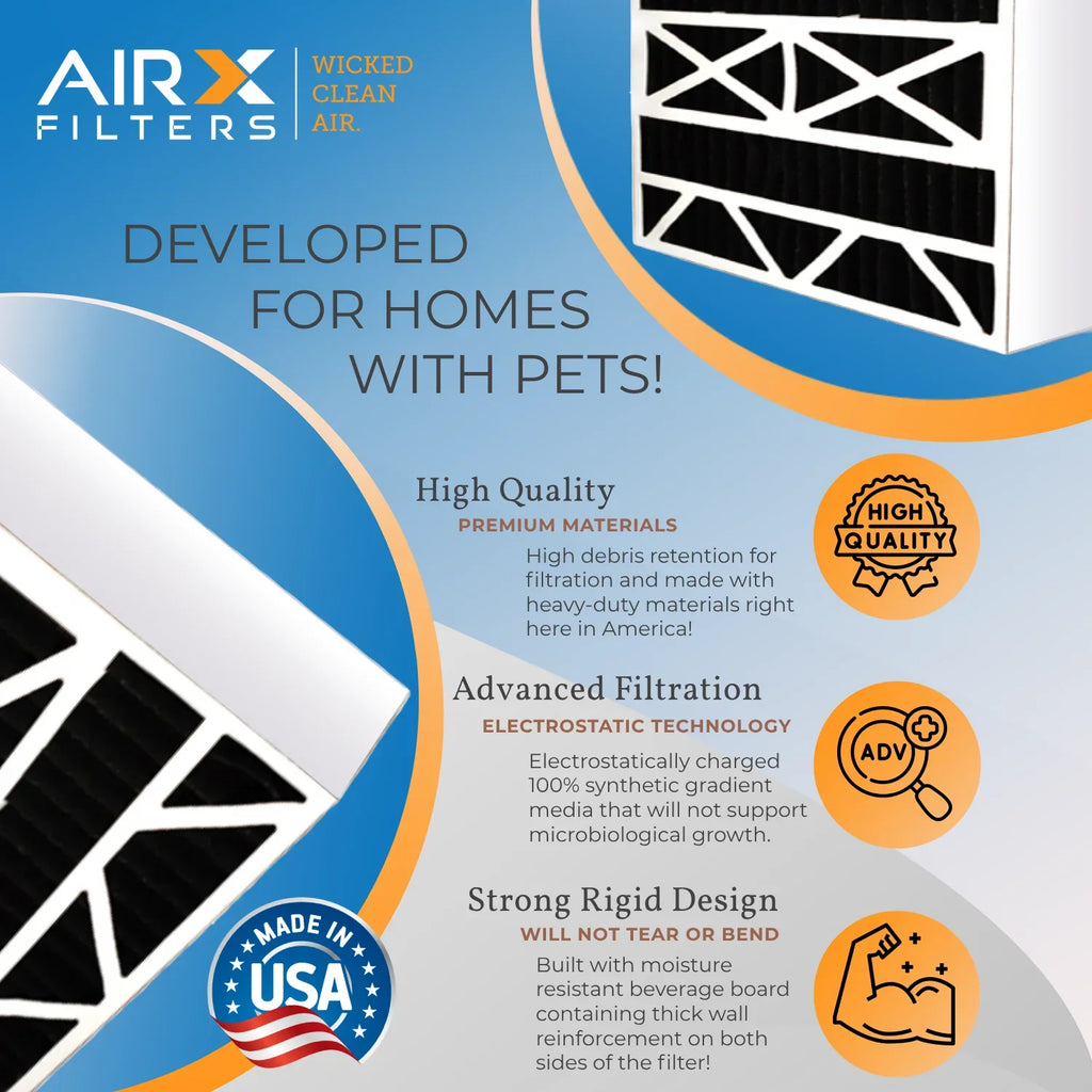 20x25x5 Air Filter Odor Eliminator Carbon Filter  8 Comparable to  700 &  5 Compatible with Air Bear 255649-102 2 Pack by     .