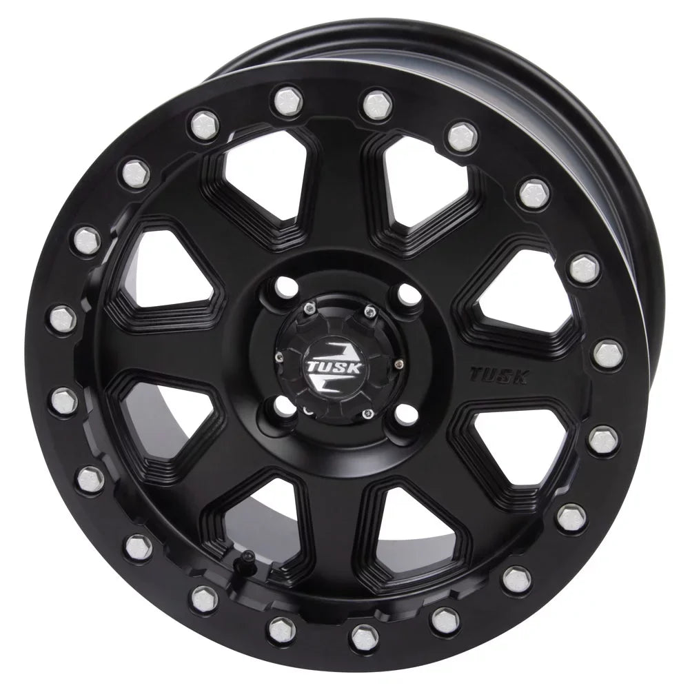 4/137 Tusk Uinta Beadlock Wheel 14x7 5.0 + 2.0 Matte Black For Can-Am Defender  Pro Limited 2021-2022