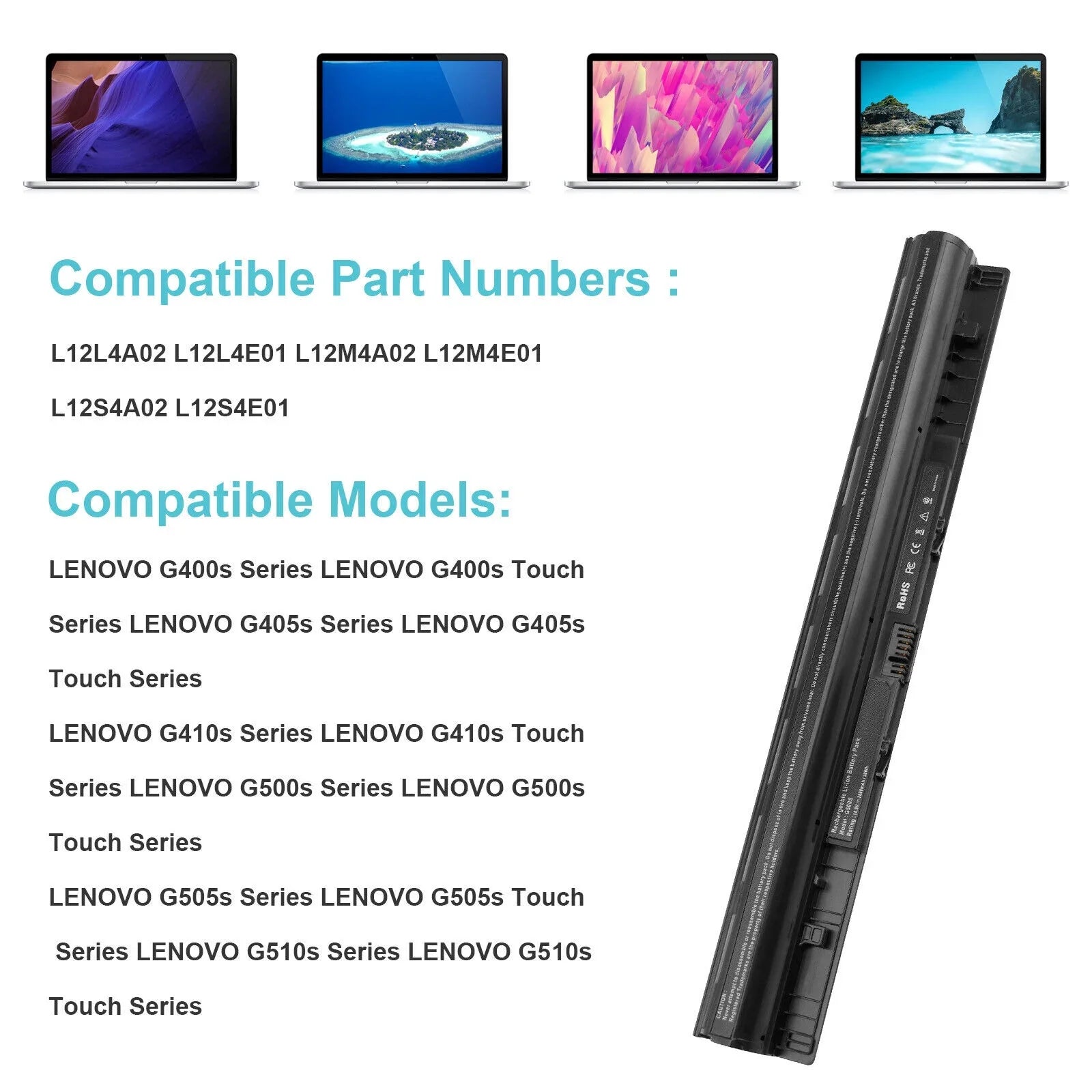 New Battery  For Lenovo G400s G500s -45 -70 -80 -80 80L0