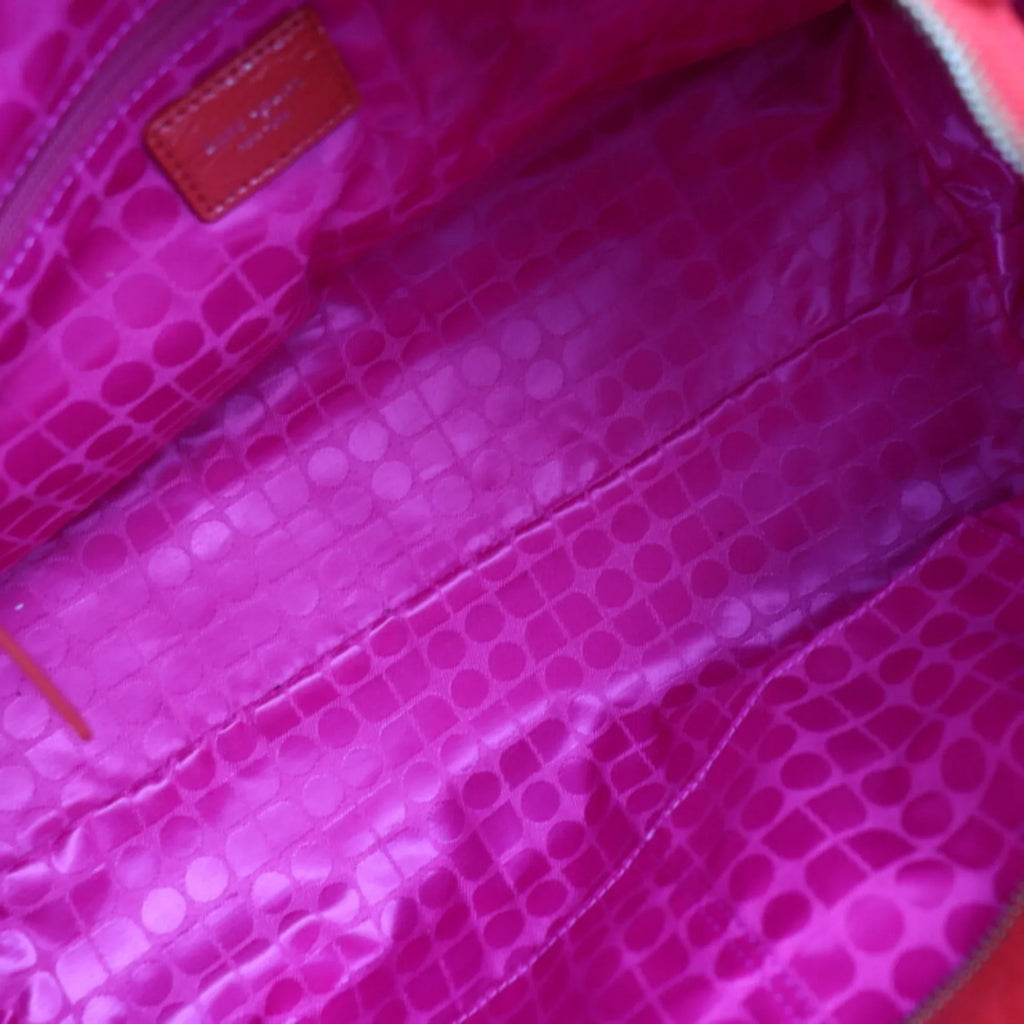 Pre-Owned Kate Spade spade handbag felt leather red pink tote bag (Good)