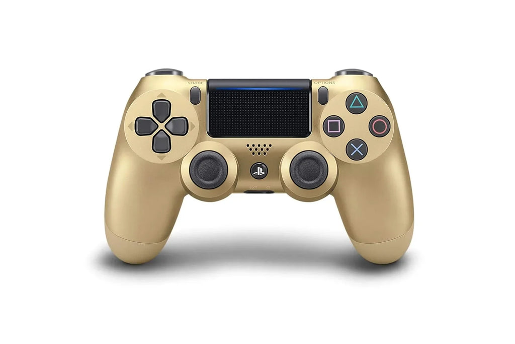 Pre-Owned Sony Dual Shock Gold Gaming Controller For  Console + Wired Earbuds   Bundle (Refurbished: Like New)