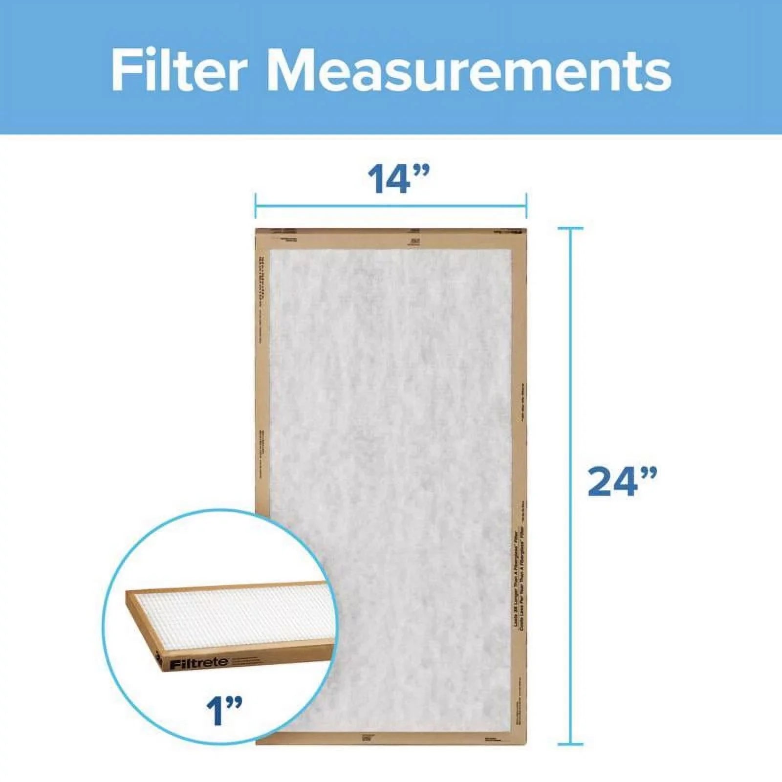 Filtrete 14x24x1 Basic Filter -2PK-24 Pack of 24
