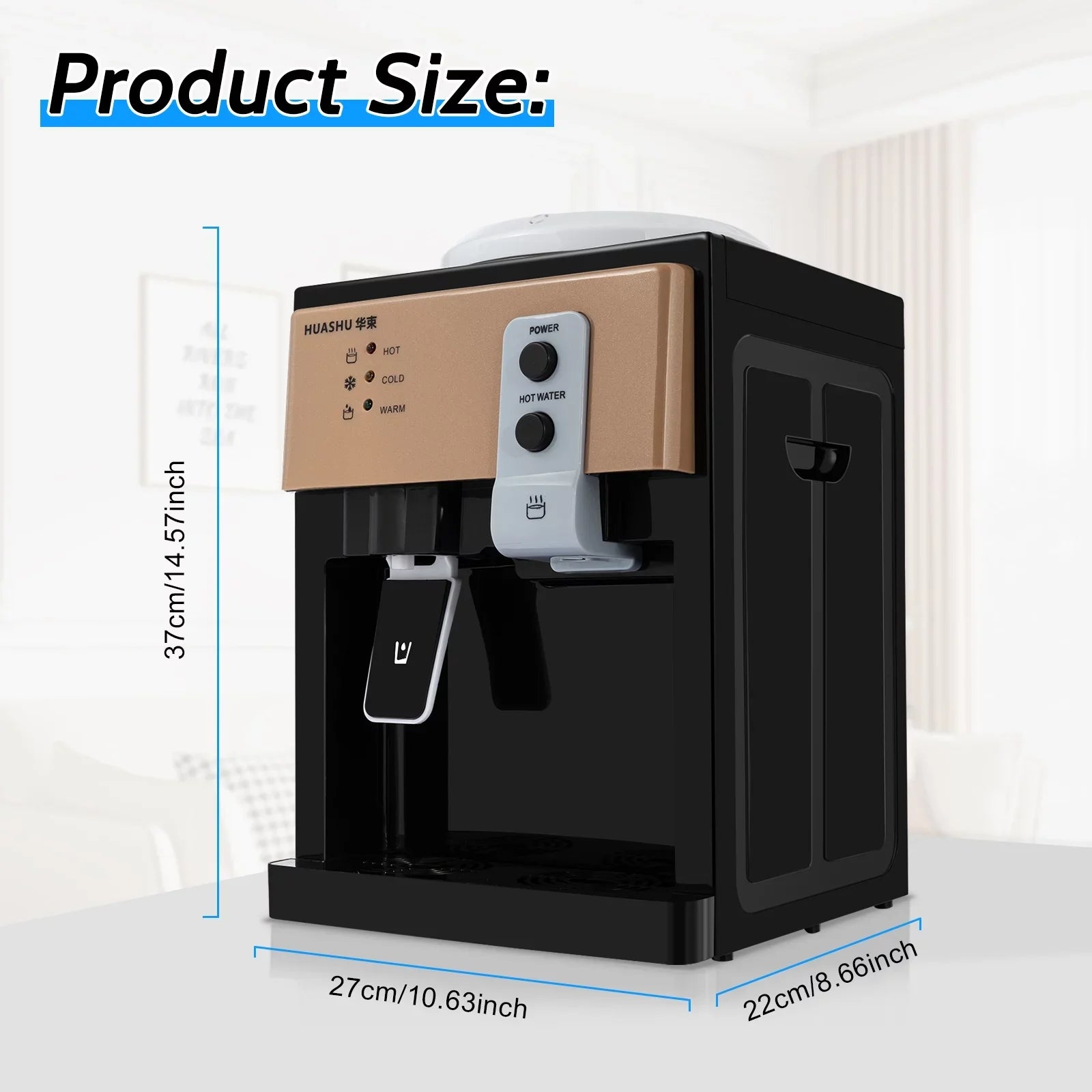 Oukaning Water Dispenser 110V 5 Gallon Top Loading Hot & Cold Water Home Office