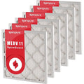 SpiroPure 17x25x1  11 Pleated Filter Air Filters - Made in  (6 Pack)