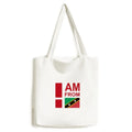 Am From Kitts Nevis Tote Canvas Bag Shopping Satchel Casual Handbag