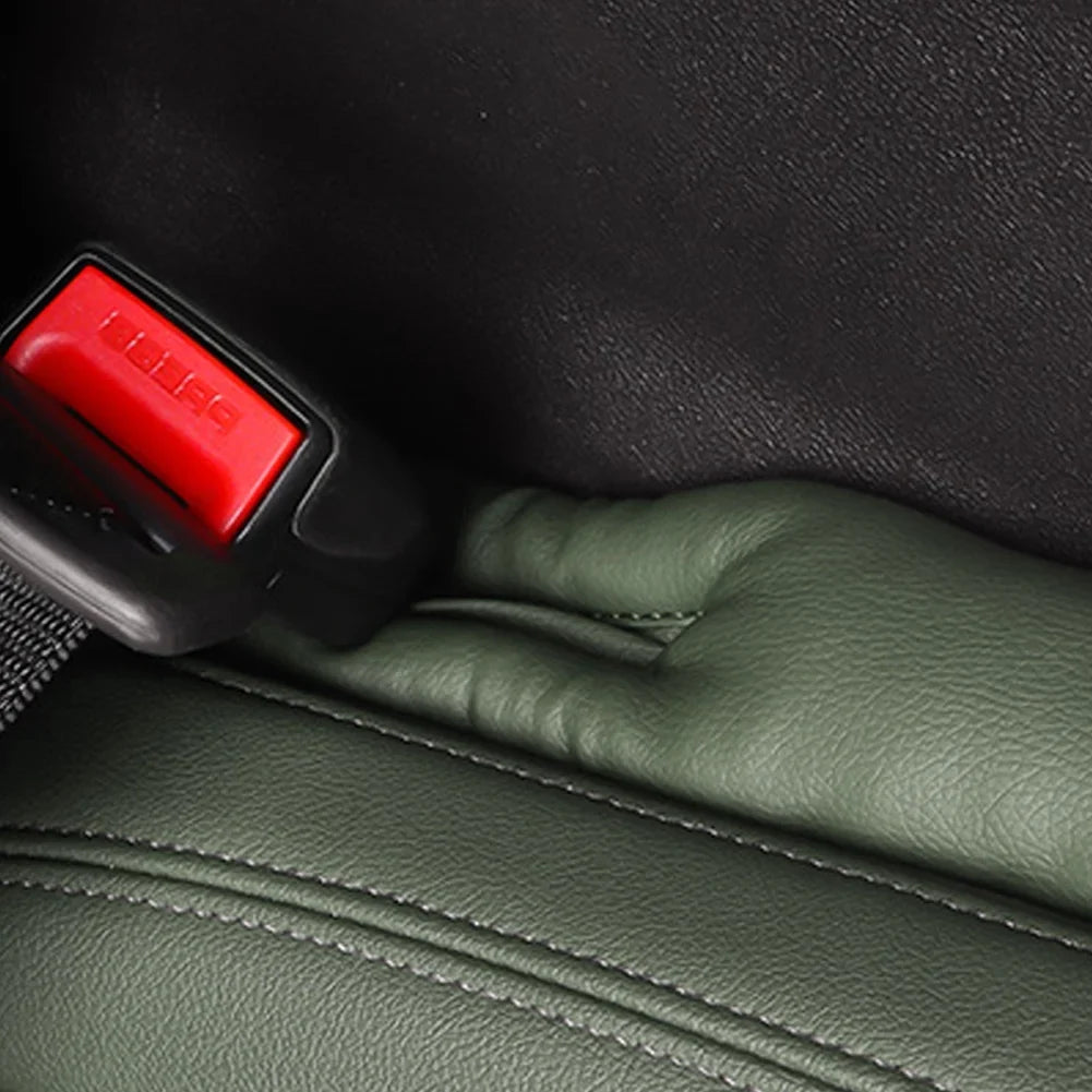 Opulentia Upholstery for vehicles, Car Seat Gap Filler Pad  Leather Console Side Pocket Organizer Set of 2