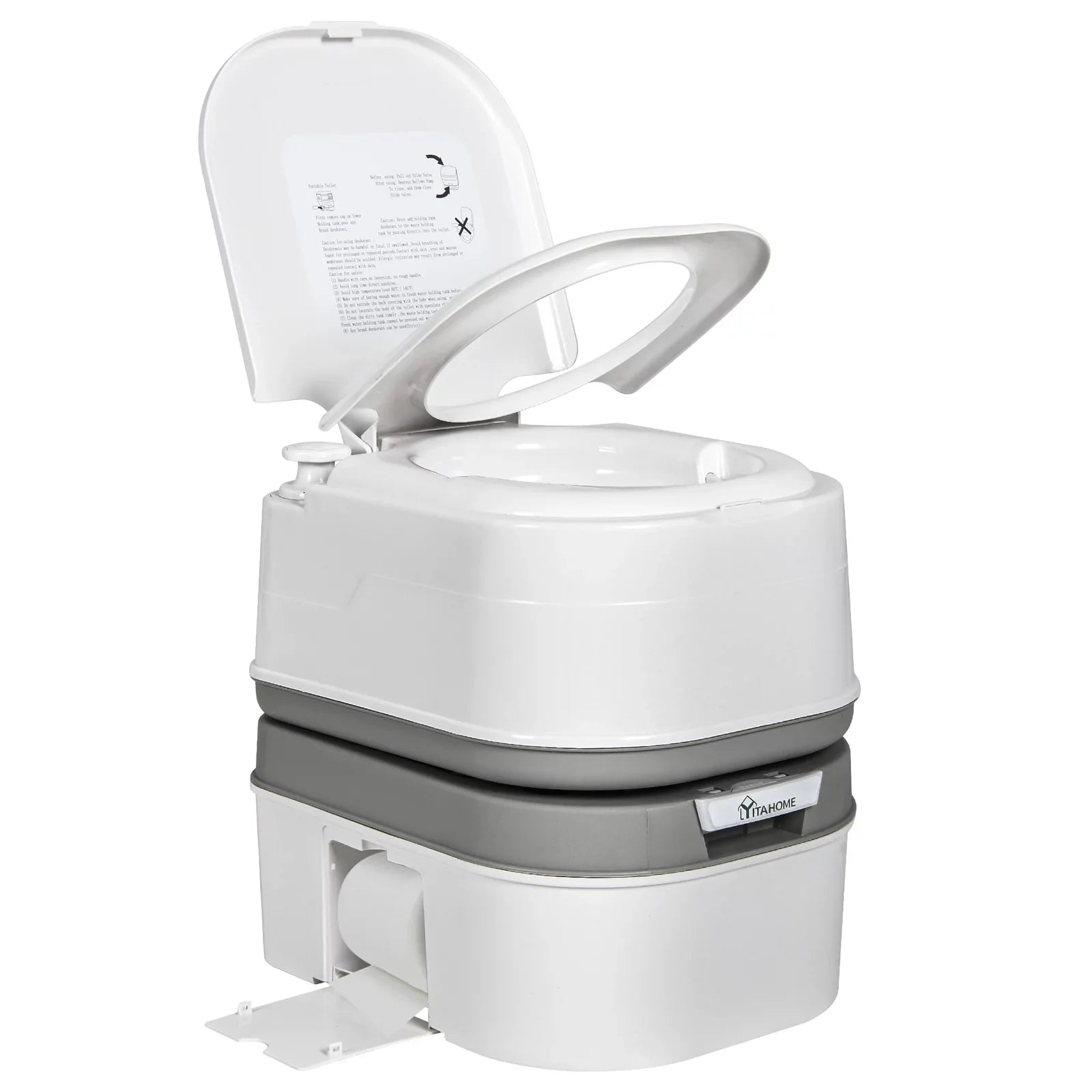 Portable Toilet, 6.34 Gallon Camping  Porta Potty , Outdoor  Toilet with Level Indicator, Rotating Spout