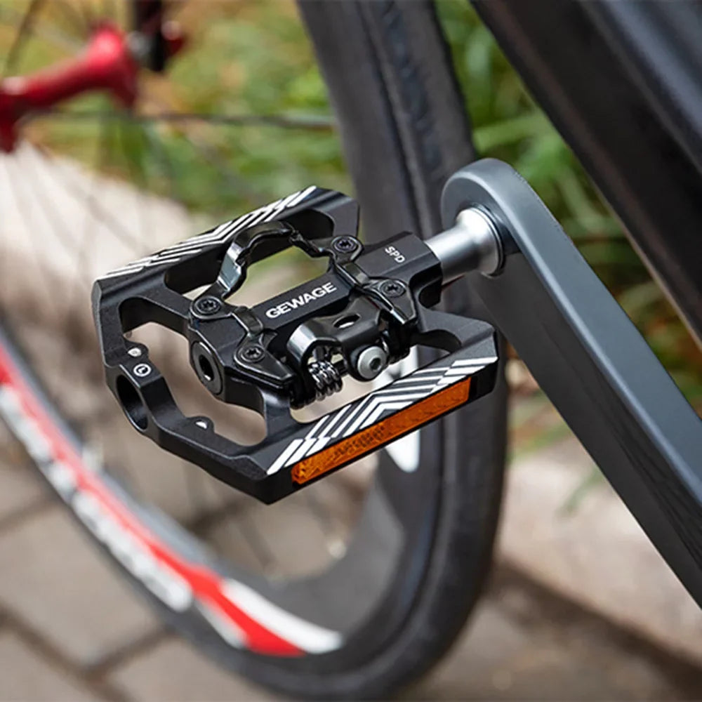 Mountain Bike Pedals with Reflector, Lightweight Aluminum, Improved Transfer