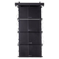 Sound Town  Series Line Array Speaker System with Four Compact Powered 1  10-inch Line Array Speakers, Black for Stages, Clubs, Bars, Restaurants, Churches and Schools
