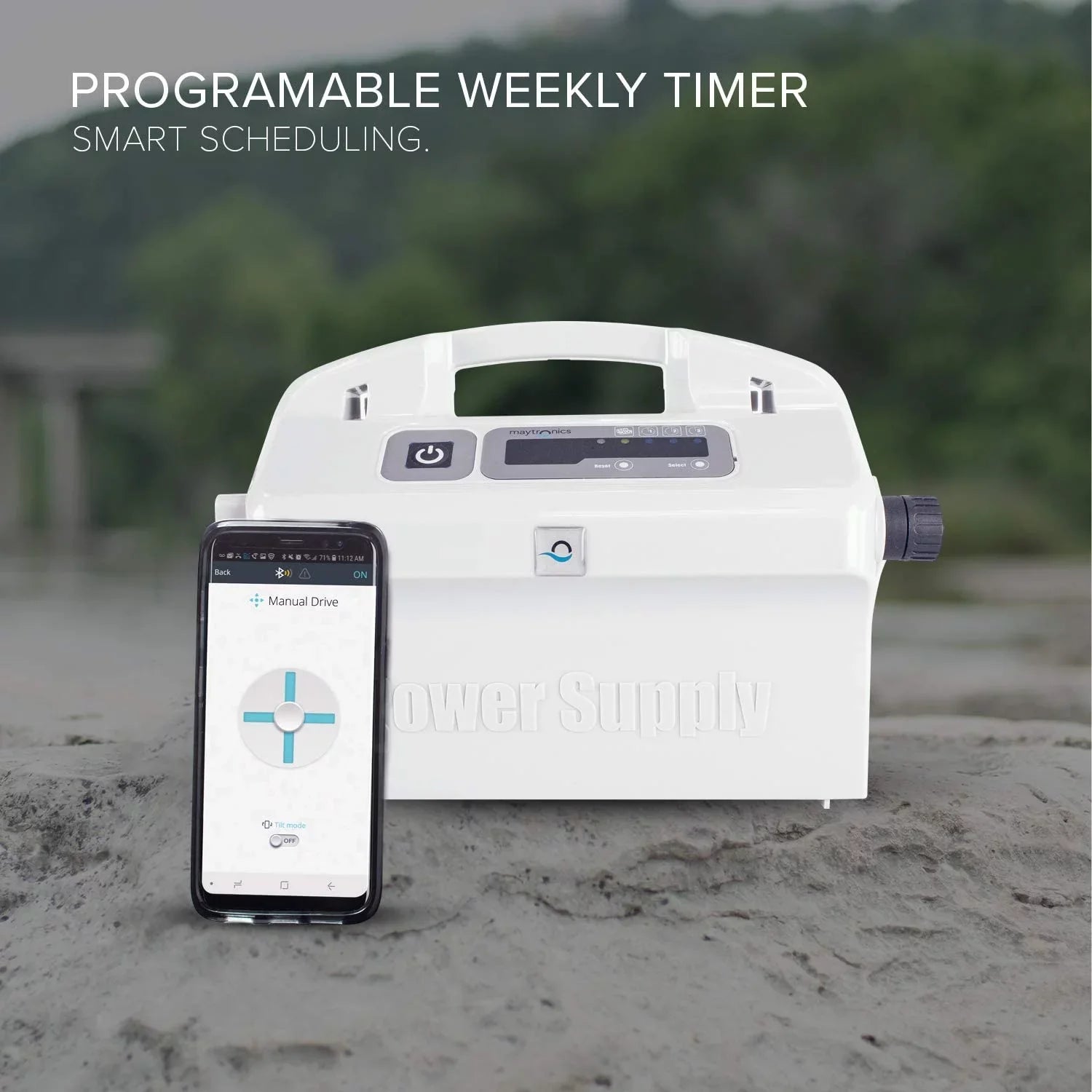 Dolphin Sigma Robotic Pool Cleaner with Bluetooth and Massive Top-Load Cartridge Filters, Ideal for Pools up to 50 Feet.