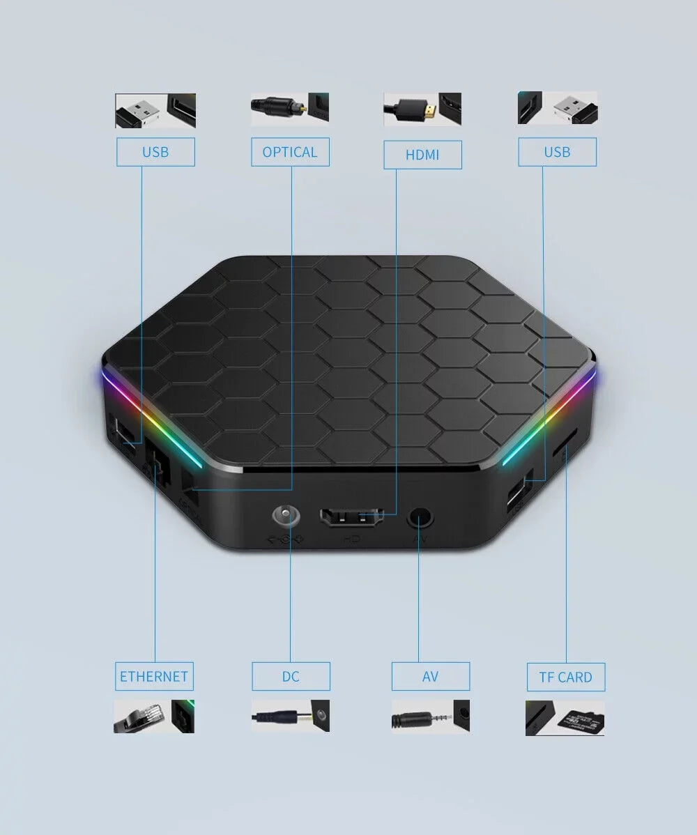 Quad Core 8K  Video 64GB Memory 6K Stream Player 2023  Plus Smart Android 12.0  Box
