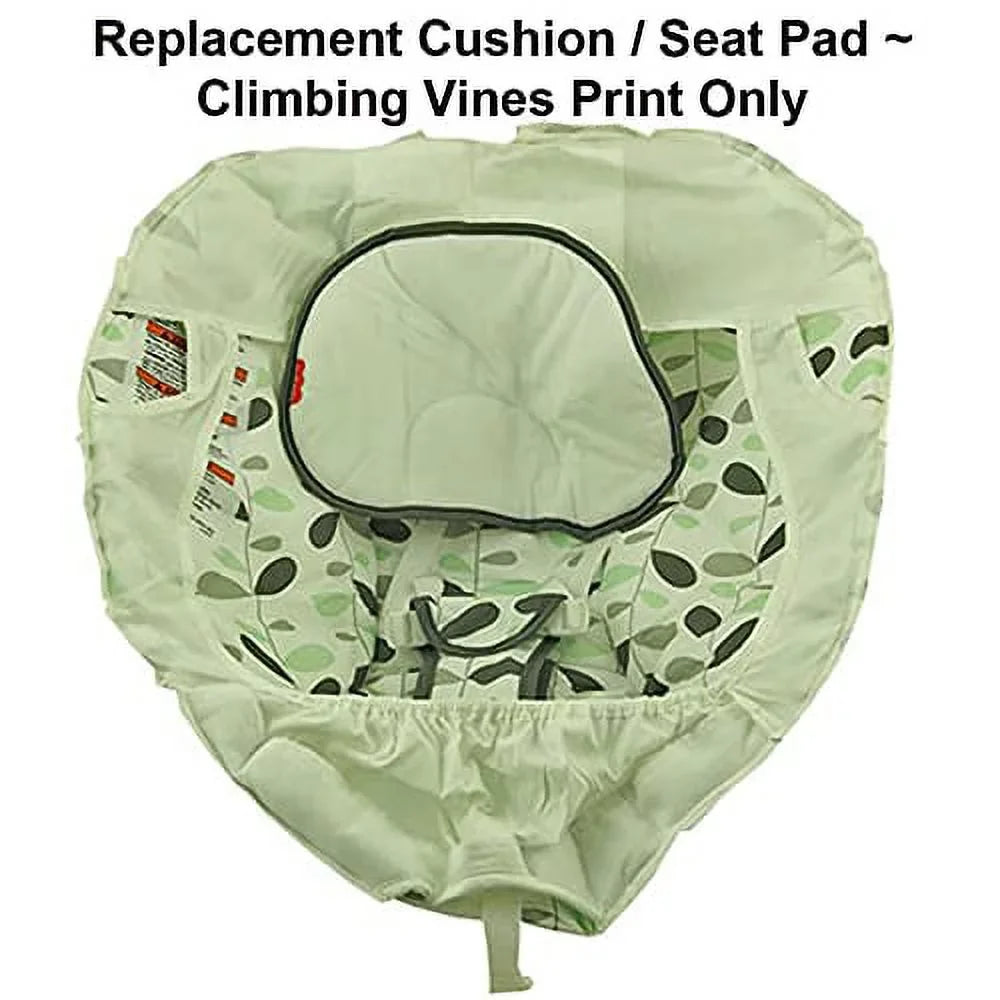Replacement Part for Fisher-Price See & Soothe Deluxe Baby Bouncer -  ~ Replacement Cushion/Seat Pad ~ Climbing Vines Print