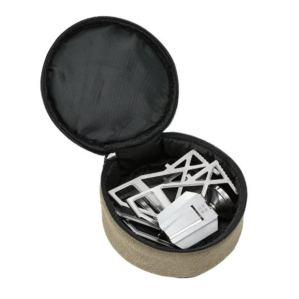 Andoer Collapsible Backpacking Stove, 3300W Stainless Steel Camping Gas Stove for Hiking and Picnics