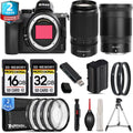 Nikon  Mirrorless Camera with 50-250mm f/4.5-6.3  Lens + 24mm f/1.8  Lens +  Filters + 48GB Kit